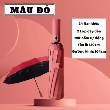 ô che mưa,ô tự động,ô dù đóng mở tự động 24 nan chắc chắn màu sắc đa dạng đi mưa nắng tiện lợi 6