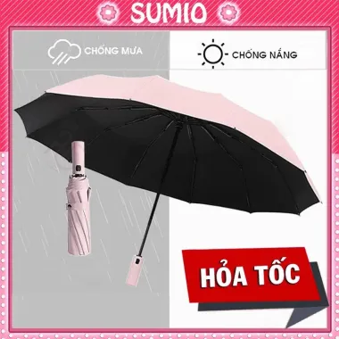 Ô Dù Tự Động Cao Cấp Chống Thấm Nước Cầm Tay 2 Chiều Cỡ Lớn Cho Xe Hơi - Giảm Giá