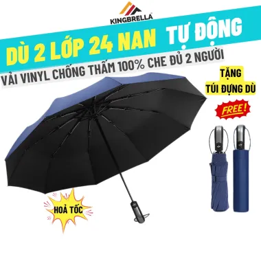 Ô Dù Tự Động Gấp Gọn KingBrella Che Mưa Nắng Chống Tia UV Kiểu Nhật Bản Giá Shock 169k 1