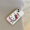 Ốp điện thoại hoạt hình Hello Kitty Thiết kế hoạt hình bằng kim loại trong suốt, Màu bạc sáng bóng cho oppo Realme 14PRO 12 5 C21Y C15 C75 NARZO50 C35 14 GT3 C65 11 C2 9PRO C63 7I C12 C55 13PROPLUS C20 6