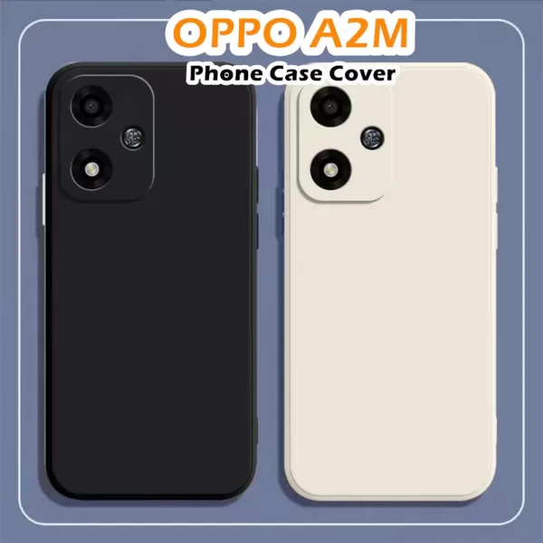 Hình ảnh sản phẩm Ốp Lưng Cho OPPO A2M (5G) Vỏ Thiết Kế Đơn Giản Phong Cách Bảo Vệ Vuông Vỏ Điện Thoại Di Động Mềm Mỏng Smoooth Silicon Lỏng Chống Rơi Vỏ Bảo Vệ Chống Sốc