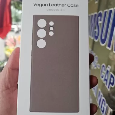 Ốp Lưng Da Thực Vật S24 Ultra. Vegan Leather Case. Hàng Chính Hãng Nguyên Seal