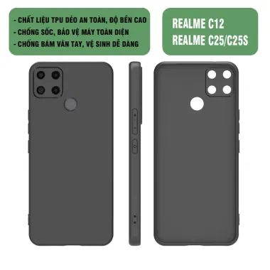 Ốp Lưng Dẻo Trong Chống Sốc Realme C Serie - Bảo Vệ Điện Thoại Giá 16000đ