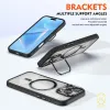 ốp lưng iphone Clear Camera Từ Tính Stent Ốp lưng Tương Thích ốp Cho iPhone 16 15 14 13 12 11 Pro Max Plus Mang Theo Ống Kính Sang Trọng Trong Suốt Chống Sốc Ốp Lưng 6