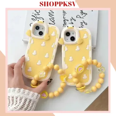 Ốp lưng iphone kute, ốp dễ thương vịt Vàng gấu happy 6/6splus/7/7plus/8/8plus/x/xs/11/12/13/14/pro/max/plus/promax