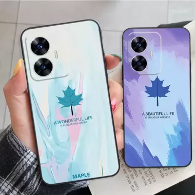 Ốp lưng Realme C55 in hình cỏ bốn lá, hoa kim cương dành cho nữ, ốp dẻo mềm giá rẻ 1