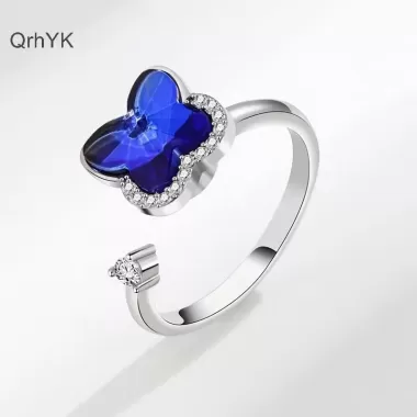 PANPIA-Đèn Mặt Trời Xoay Được Cho Nữ Chống Căng Thẳng Lo Âu Fidget Hoa Hướng Dương Mặt Trời Ngôi Sao Nhẫn Đảng Thẩm Mỹ Trang Sức Quà Tặng 4