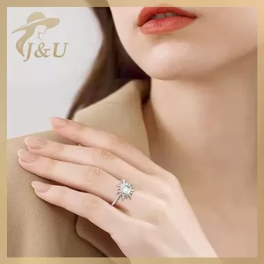 PANPIA-Đèn Mặt Trời Xoay Được Cho Nữ Chống Căng Thẳng Lo Âu Fidget Hoa Hướng Dương Mặt Trời Ngôi Sao Nhẫn Đảng Thẩm Mỹ Trang Sức Quà Tặng 9