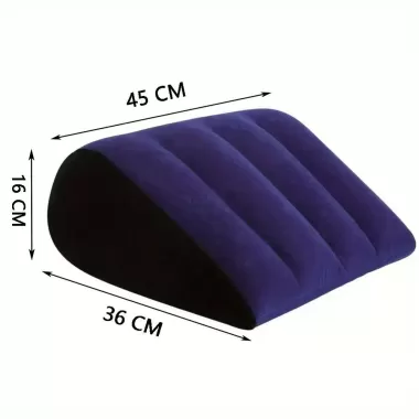 PICKIT Magic Cushion, Tam Giác Xi Lanh Nêm Xanh + Đen Gối Silicon, Cặp Đôi Quà Tặng Bơm Hơi PVC Đổ Xô Mềm Thư Giãn Đệm Nhà 6