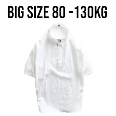 Quần áo Bigsize Nam Áo đũi cổ tàu V chui - Size 45-140kg - Giảm giá còn 289k