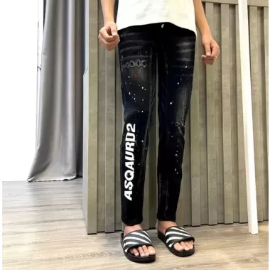 Quân jean nam Boy phố ASQ phối vảy sơn form chuẩn chất vải jean co dãn tốt mãu mới nhất cao cấp