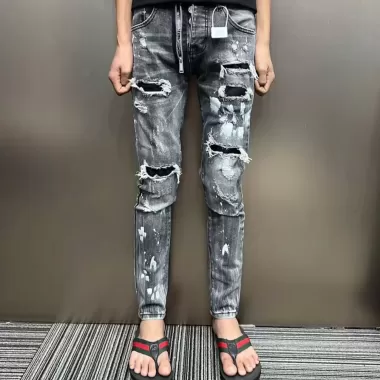 Quân jean nam Boy phố ASQ phối vảy sơn form chuẩn chất vải jean co dãn tốt mãu mới nhất cao cấp