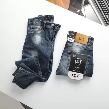 Quân jean nam Boy phố ASQ phối vảy sơn form chuẩn chất vải jean co dãn tốt mãu mới nhất cao cấp