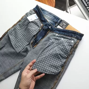 Quân jean nam Boy phố ASQ phối vảy sơn form chuẩn chất vải jean co dãn tốt mãu mới nhất cao cấp