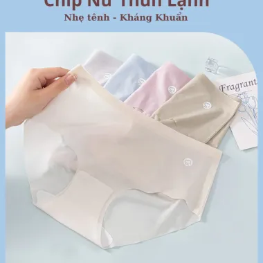 Quần Lót Nữ Cạp Cao Su Lụa Siêu Mỏng Mát Lạnh Không Viền - Giá Cực Sốc 35k