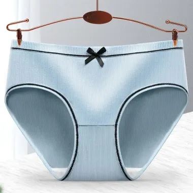 Quần Lót Nữ Cotton Kháng Khuẩn Thoáng Mát Phối Viền Đen Giá Chỉ 10990Đ 6