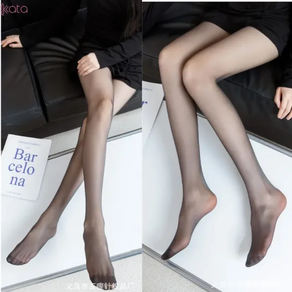 Hình ảnh sản phẩm Quần Tất Nữ Mỏng Trong Suốt Hở Đáy Chống Chảy Xệ Màu Đen Gợi Cảm Giá 33137đ