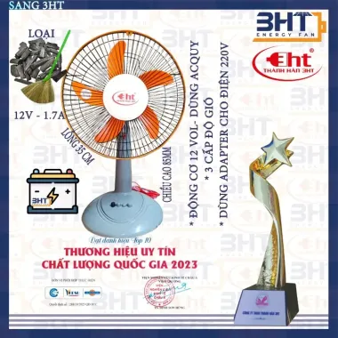 Quạt bàn B3 12V siêu bền, không kèm bình, giá chỉ 200k - Tiết kiệm 40k