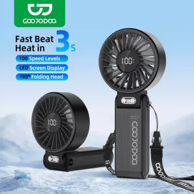 Quạt gấp 180° im lặng GOOJODOQ siêu gió điều chỉnh 100 cấp độ, mini quạt di động, màn hình nguồn LED 5 Quạt gấp 180° im lặng GOOJODOQ siêu gió điều chỉnh 100 cấp độ, mini quạt di động, màn hình nguồn LED 5