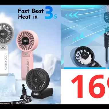 Quạt gấp 180° im lặng GOOJODOQ siêu gió điều chỉnh 100 cấp độ, mini quạt di động, màn hình nguồn LED 6 Quạt gấp 180° im lặng GOOJODOQ siêu gió điều chỉnh 100 cấp độ, mini quạt di động, màn hình nguồn LED 6