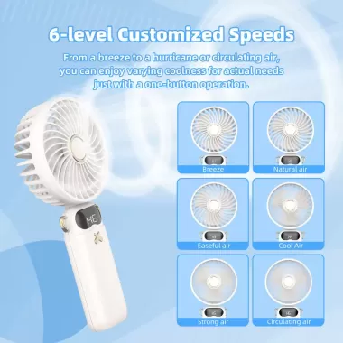 Quạt mini GOOJODOQ quạt cầm tay đa chức năng ba trong một có đế có thể tháo rời 7