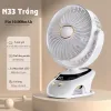 Quạt Mini Tích Điện Cầm Tay Kẹp Bàn Sạc Pin 5 Tốc Độ Có Đèn LED Xoay 360 Độ Giá Rẻ 4