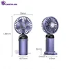 Quạt Mini Tích Điện Cầm Tay Kẹp Bàn Sạc Pin 5 Tốc Độ Có Đèn LED Xoay 360 Độ Giá Rẻ 6