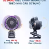 Quạt Mini Xoay Tự Động Kẹp Tích Điện 7 Inch Kẹp Bàn Xe Đẩy Pin 20000mAh Có Bảo Hành