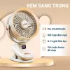 Quạt Mini Xoay Tự Động Kẹp Tích Điện 7 Inch Kẹp Bàn Xe Đẩy Pin 20000mAh Có Bảo Hành 7