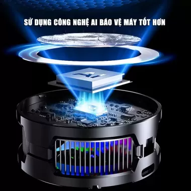 Quạt tản nhiệt điện thoại sò lạnh từ tính Memo CX15 Pro AI RGB Gaming thế hệ mới đóng băng bề mặt 5 Quạt tản nhiệt điện thoại sò lạnh từ tính Memo CX15 Pro AI RGB Gaming thế hệ mới đóng băng bề mặt 5
