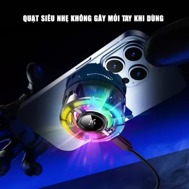 Quạt tản nhiệt điện thoại sò lạnh từ tính Memo CX15 Pro AI RGB Gaming thế hệ mới đóng băng bề mặt 7 Quạt tản nhiệt điện thoại sò lạnh từ tính Memo CX15 Pro AI RGB Gaming thế hệ mới đóng băng bề mặt 7