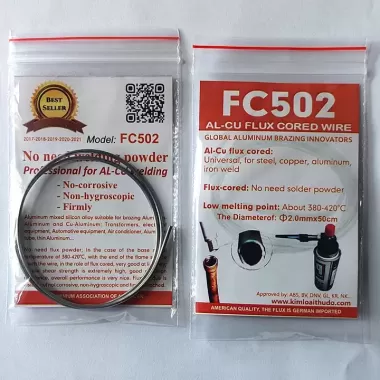 Que hàn nhôm đồng FC502, hàn dàn nhôm đồng, máy biến áp, hàn nối kim loại nhôm với đồng, có thể hàn thép với nhôm bằng hàn oxy, hàn khò 1