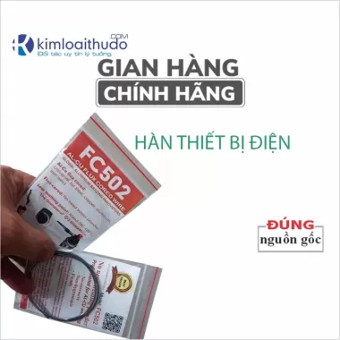 Que hàn nhôm đồng FC502, hàn dàn nhôm đồng, máy biến áp, hàn nối kim loại nhôm với đồng, có thể hàn thép với nhôm bằng hàn oxy, hàn khò 5