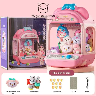 [ Rẻ Vô Địch ] Máy gắp thú mini CUTE BEAR cỡ lớn, cần gạt xoay 360 độ, đồ chơi gắp thú bông vui nhộn,mặt thú ngẫu nhiên 5