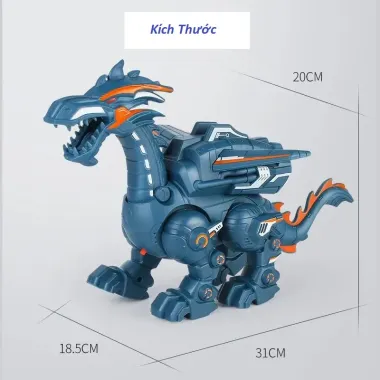 Robot Khủng Long Phun Lửa Cỡ Lớn Cho Bé - Đồ Chơi Giải Trí Trẻ Em Giá Sốc 175000đ
