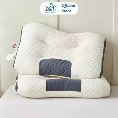Ruột gối đầu Warm Sleep công thái học tạo cảm giác êm ái dễ chịu, Gối đầu massager chất vải cotton mềm mại thoáng mát 5