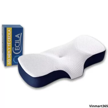 Ruột gối đầu Warm Sleep công thái học tạo cảm giác êm ái dễ chịu, Gối đầu massager chất vải cotton mềm mại thoáng mát 6