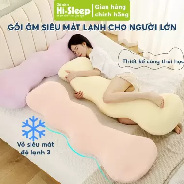Ruột gối đầu Warm Sleep công thái học tạo cảm giác êm ái dễ chịu, Gối đầu massager chất vải cotton mềm mại thoáng mát 9