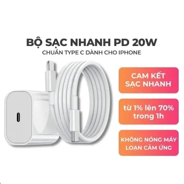 Sạc Nhanh PD20W An Toàn Không Nóng Máy Bảo Hành 12 Tháng Giá Chỉ 361200 VND 4
