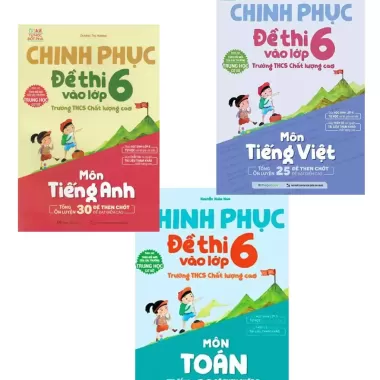 Sách Combo Chinh phục đề thi vào lớp 6 trường THCS Chất lượng cao môn Toán - Anh - Tiếng Việt [Tràng An Book] 3