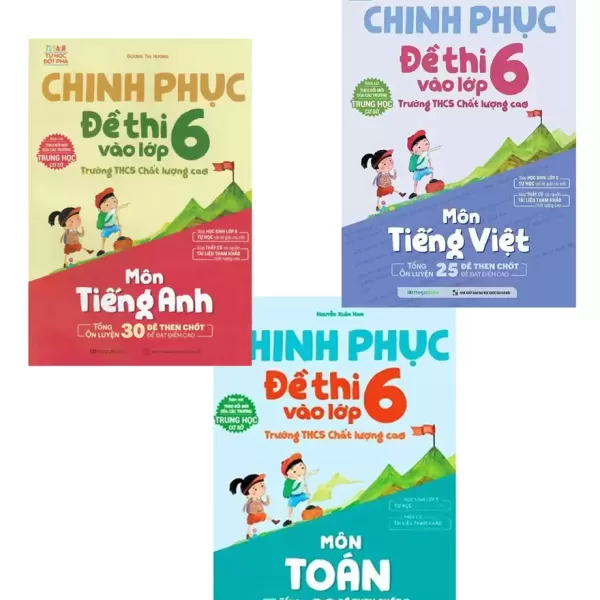 Hình ảnh sản phẩm Sách Combo Chinh phục đề thi vào lớp 6 trường THCS Chất lượng cao môn Toán - Anh - Tiếng Việt [Tràng An Book]