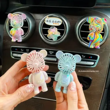 Sáp Thơm Gấu Kẹp Cute Kẹp Cửa Gió, Mùi Thơm Không Khí Thông Hấp Thoáng &amp; Tươi Mẹo 3