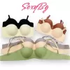 Set 3 áo lót nữ đúc su cúp ngang nâng ngực đệm bàn tay dày 2cm mã 17 Bra Áo Ngực Cúp Ngực 5