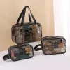 Set 3 túi trong suốt đựng đồ, mỹ phẩm du lịch thời trang