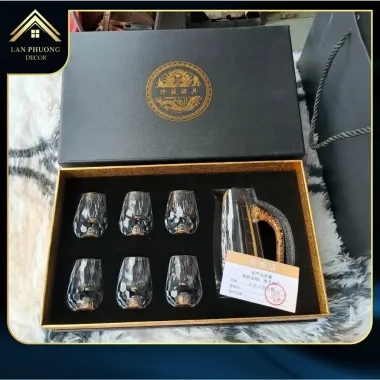 Set 6 Ly Uống Rượu Pha Lê Vàng 24K - Giảm 20% còn 100000đ 4