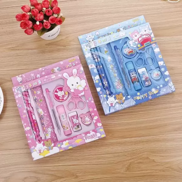 Hình ảnh sản phẩm Set Quà Tặng Đồ Dùng Học Tập Cute - Bộ Văn Phòng Phẩm Đáng Yêu Cho Bé, Giúp Con Yêu Thích Học Tập