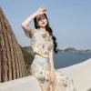Set Sơ Mi Nữ Hana Phối Chân Váy Hoạ Tiết Ren Lỗ, Bộ Áo Chân Váy Sang Chảnh Tiểu Thư Tôn Dáng Đi Chơi LAGOO 1