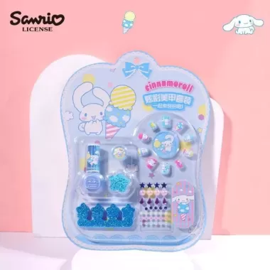 Set Sơn Móng Tay Và Dán Móng Hoạt Hình Melody Kuromi Cinnamaroll Siêu Dễ Thương An Toàn Lành Tính Cho Da Tay Bé 7