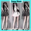 Set váy thời trang nữ mặc đi chơi chất borip cổ tròn tay ngắn crotop chân váy chữ A có dây thun dáng maxi siêu xinh 3
