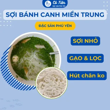 Sợi Bánh Canh Tươi Gạo Phú Yên 500gr Giá Rẻ - Món Ăn Miền Trung Dai Ngon
